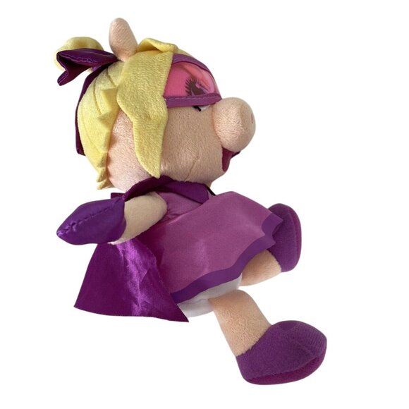 Muppet Babies Super Fabulous Miss Piggy Plush Stuffed Animal 8in Toy Disney Jr - Picture 4 of 9